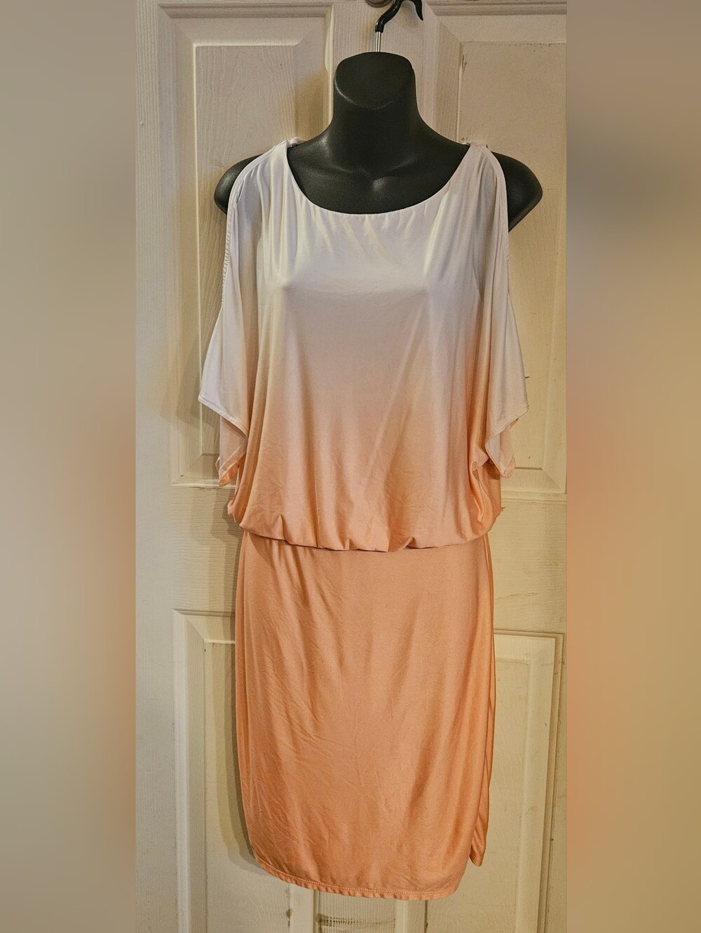 Moda International Peach Ombre Blouson Dress